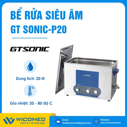 Bể Rửa Siêu Âm Có Gia Nhiệt Gtsonic GT SONIC-P20 | 20 Lít