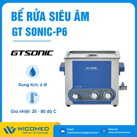 Bể Rửa Siêu Âm Có Gia Nhiệt Gtsonic GT SONIC-P6 | 6 Lít
