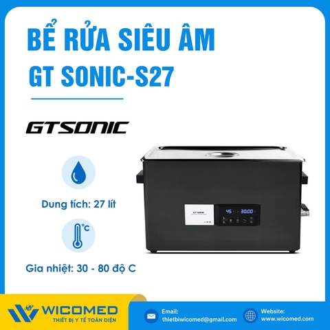 Bể Rửa Siêu Âm Có Gia Nhiệt Gtsonic GT SONIC-S27 | 27 Lít