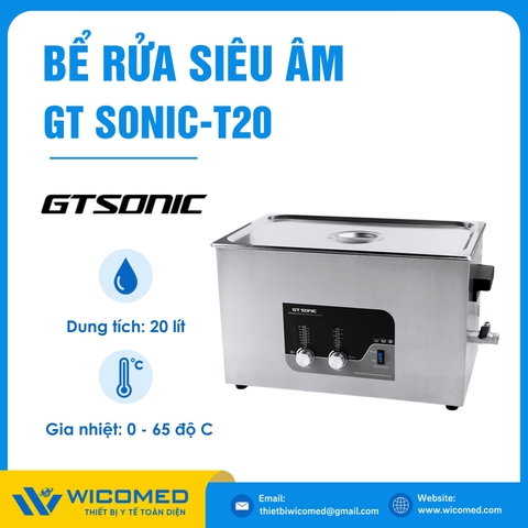 Bể Rửa Siêu Âm Có Gia Nhiệt Gtsonic GT SONIC-T20 | 20 Lít