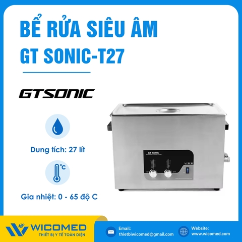 Bể Rửa Siêu Âm Có Gia Nhiệt Gtsonic GT SONIC-T27 | 27 Lít