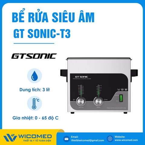 Bể Rửa Siêu Âm Có Gia Nhiệt Gtsonic GT SONIC-T3 | 3 Lít