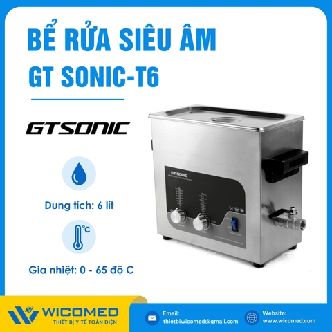 Bể Rửa Siêu Âm Có Gia Nhiệt Gtsonic GT SONIC-T6 | 6 Lít