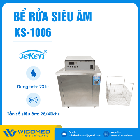 Bể Rửa Siêu Âm Công Nghiệp 23 Lít Jeken KS-1006