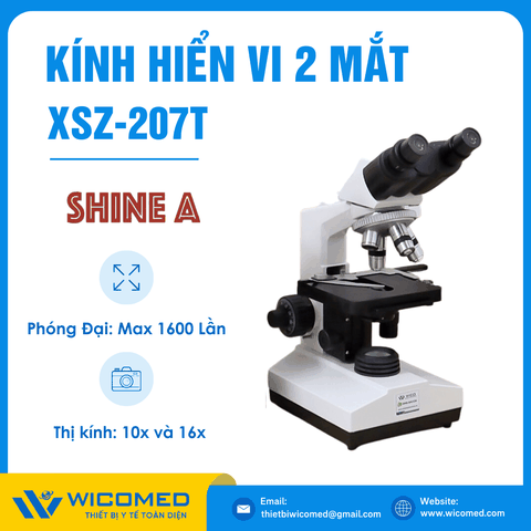 Kính Hiển Vi Sinh Học 2 Mắt Shine A XSZ-207T