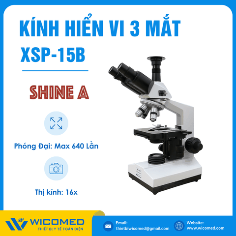 Kính Hiển Vi Sinh Học 3 Mắt Shine A XSP-15B