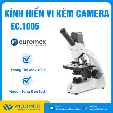 Kính Hiển Vi 1 Mắt Kèm Camera 400 Lần Euromex EC.1005