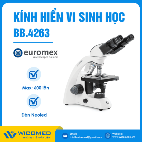 Kính Hiển Vi Sinh Học 2 Mắt 600 Lần Euromex BB.4263