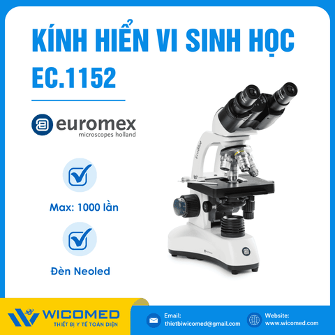 Kính Hiển Vi Sinh Học 2 Mắt 1000 Lần Euromex EC.1152