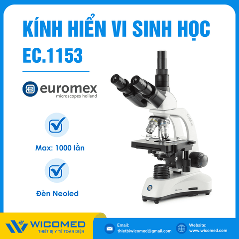 Kính Hiển Vi Sinh Học 3 Mắt 1000 Lần Euromex EC.1153