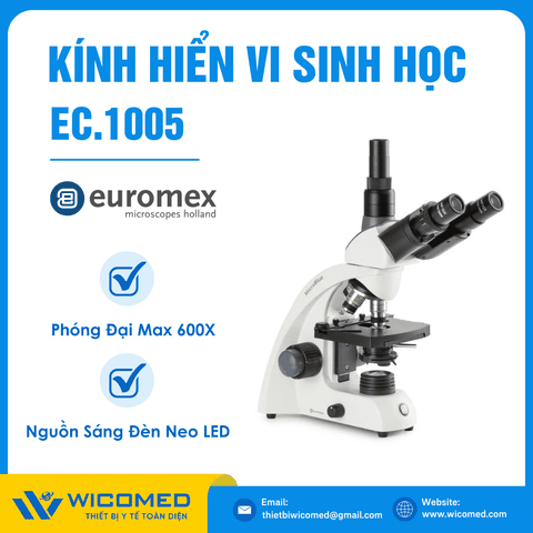 Kính Hiển Vi Sinh Học 3 Mắt 600 Lần Euromex EC.1653