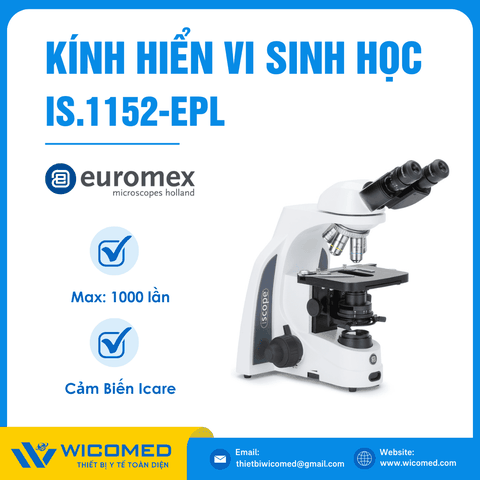 Kính Hiển Vi Sinh Học 2 Mắt 1000 Lần Euromex IS.1152-EPL