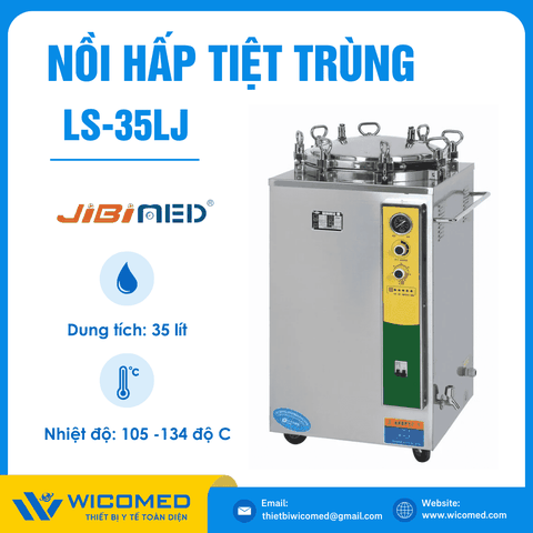 Nồi Hấp Tiệt Trùng Kiểu Cơ 35 Lít Jibimed LS-35LJ