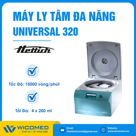 Máy Ly Tâm 15000 Vòng/Phút Hettich Universal 320