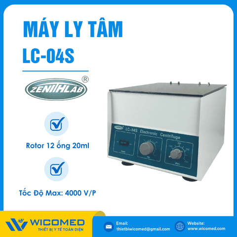 Máy Ly Tâm 12 Ống 15ml/ 20ml Zenith Lab LC-04S