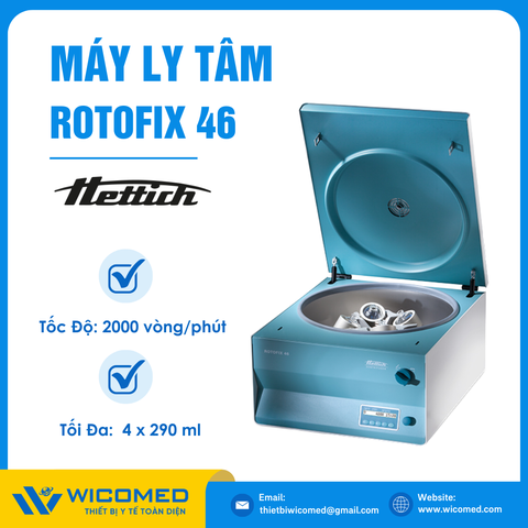 Máy Ly Tâm 2000 Vòng/Phút Hettich Rotofix 46