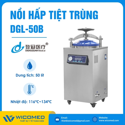 Nồi Hấp Tiệt Trùng Kiểu Đứng Dengguan DGLS-50B | 50 Lít