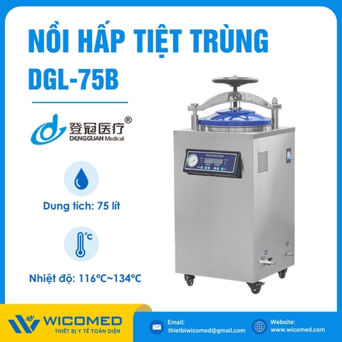 Nồi Hấp Tiệt Trùng Kiểu Đứng Dengguan DGLS-75B | 75 Lít