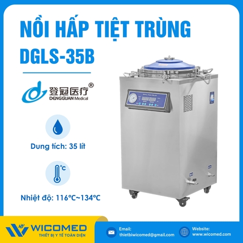 Nồi Hấp Tiệt Trùng Kiểu Đứng Dengguan DGLS-35B | 35 Lít