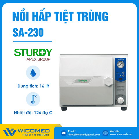 Nồi Hấp Tiệt Trùng Để Bàn Sturdy 16 lít SA-230