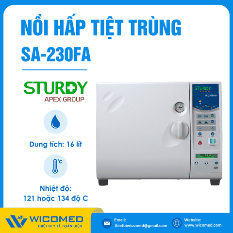 Nồi Hấp Tiệt Trùng 16 Lít Để Bàn Sturdy SA-230FA