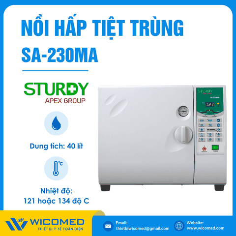 Nồi Hấp Tiệt Trùng Để Bàn Sấy Chân Không  Sturdy SA-230MA