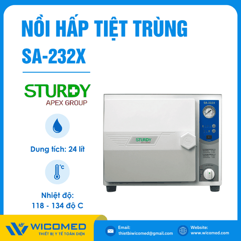 Nồi hấp tiệt trùng để bàn 16 lít Sturdy SA-232X