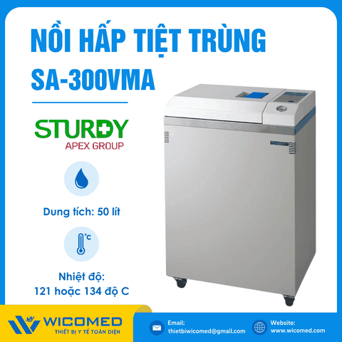 Nồi Hấp Tiệt Trùng 50 Lít Sturdy Đài Loan SA-300VMA | Sấy Chân Không