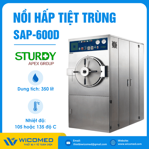 Nồi Hấp Tiệt Trùng 350 Lít Buồng Tròn Sturdy SAP-600D