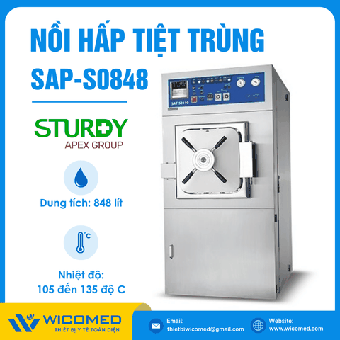 Nồi Hấp Tiệt Trùng Buồng Hấp Vuông Sturdy SAP-S0848