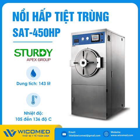 Nồi Hấp Tiệt Trùng Buồng Tròn 1 Cửa  Sturdy SAT-450HP