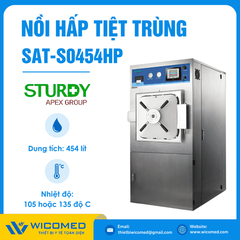 Nồi Hấp Tiệt Trùng Buồng Hấp Vuông Sturdy SAT-S0454HP | 1 cửa