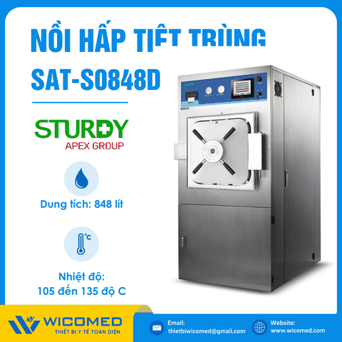Nồi Hấp Tiệt Trùng Buồng Vuông 848 Lít Sturdy SAT-S0848D