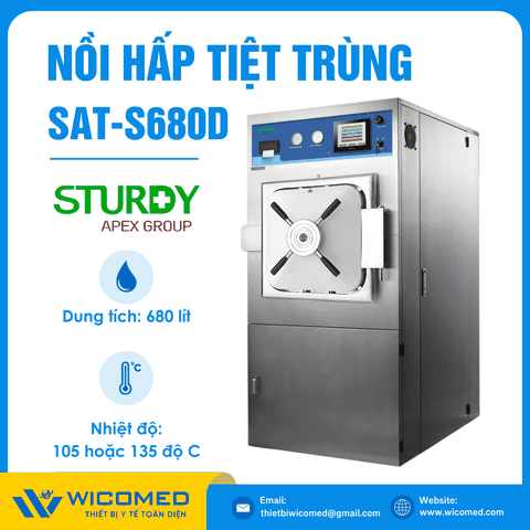 Nồi Hấp Tiệt Trùng Buồng Vuông Sturdy 680 Lít SAT-S680D