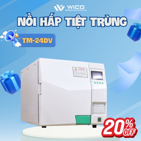 Nồi Hấp Tiệt Trùng Sấy Chân Không Class B 24 Lít Jibimed TM-24DV
