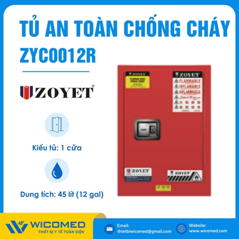 Tủ An Toàn Chống Cháy Zoyet ZYC0012R | 45 Lít (12 Gal)