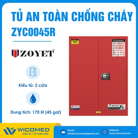 Tủ An Toàn Chống Cháy Zoyet ZYC0045R | 170 Lít (45 Gal)