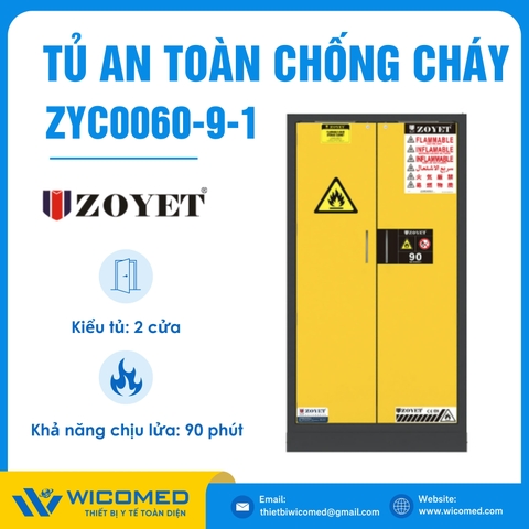Tủ An Toàn Chống Cháy Zoyet ZYC0060-9-1 | Chịu Lửa 90 Phút
