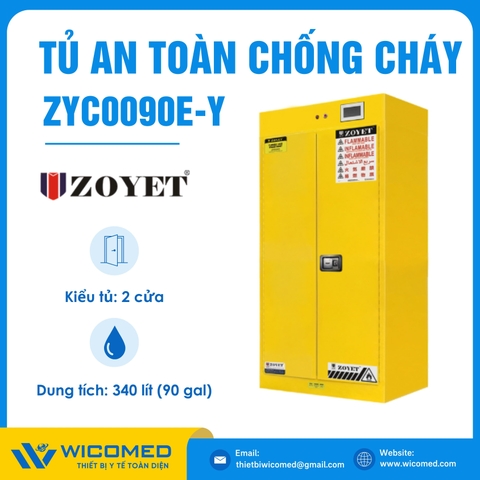 Tủ An Toàn Chống Cháy Zoyet ZYC0090E-Y | 340 Lít (90 Gal)