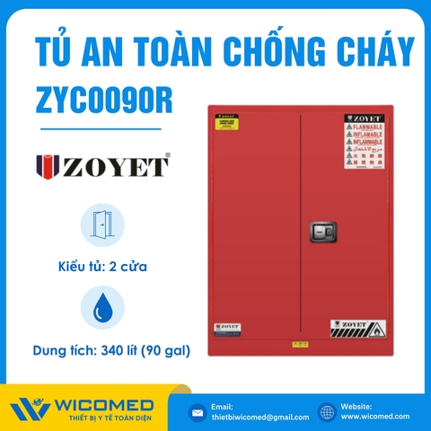 Tủ An Toàn Chống Cháy Zoyet ZYC0090R | 340 Lít (90 Gal)