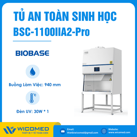 Tủ An Toàn Sinh Học Cấp II 1100mm Biobase BSC-1100IIA2-Pro (Màn Hình Cảm Ứng)