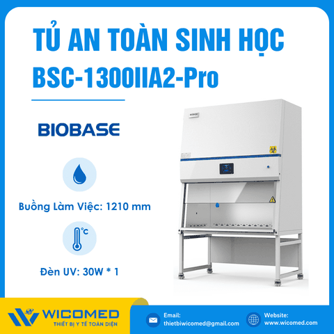 Tủ An Toàn Sinh Học Cấp II 1385mm Biobase BSC-1300IIA2-Pro (Màn Hình Cảm Ứng)