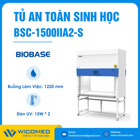 Tủ An Toàn Sinh Học Cấp II 1500mm Biobase BSC-1500IIA2-S (Màn Hình Cảm Ứng)