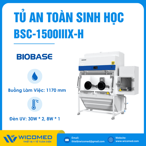 Tủ An Toàn Sinh Học Cấp III 1920mm Biobase BSC-1500IIIX-H (Màn Hình Cảm Ứng)