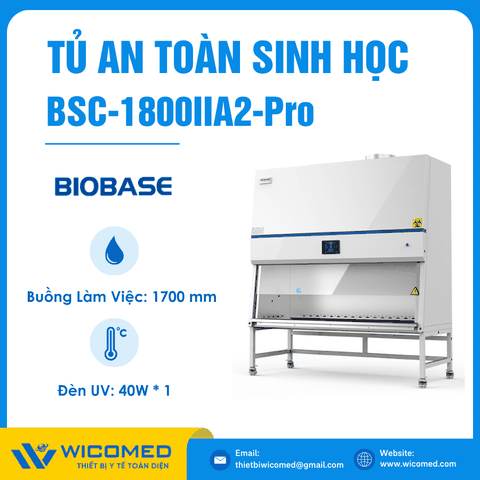 Tủ An Toàn Sinh Học Cấp II 1875mm Biobase BSC-1800IIA2-Pro (Màn Hình Cảm Ứng)