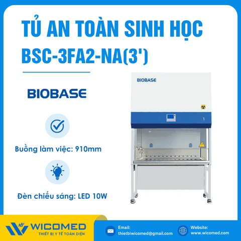 Tủ An Toàn Sinh Học Cấp II Kiểu A2 1087mm BSC-3FA2-NA(3')