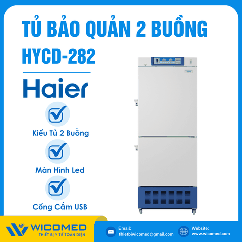 Tủ Bảo Quản 2 Buồng 2-8 độ Haier HYCD-282(A) | 282 lít