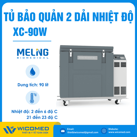 Tủ Lạnh 2 Dải Nhiệt Độ 90 Lít Meling XC-90W