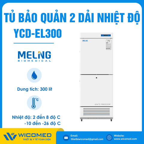 Tủ Lạnh 2 Dải Nhiệt Độ 300 Lít Meling YCD-EL300