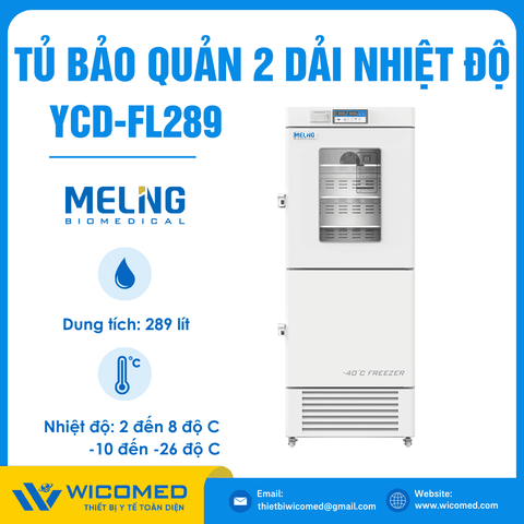 Tủ Lạnh 2 Dải Nhiệt Độ 289 Lít Meling YCD-FL289